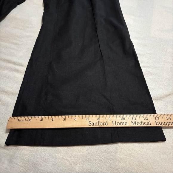 Dalia Collection Linen Blend Black Career Wear Pants Pockets‎ Wide Leg Women Sz6 - Picture 9 of 10